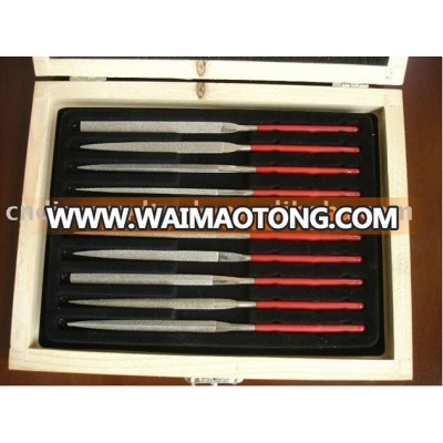 10pcs Diamond Needle files set packed in wooden case