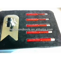 Red color Vacuum brazed diamond core drill bit set with a steel drill guide