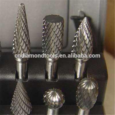 cylindrical hard metal tungsten carbide rotary burrs for metal machining