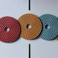 Colourful Diamond wet polishing pad with water